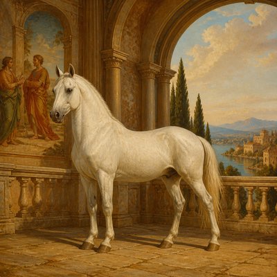 animal standing in natural pose — Italian Art Style