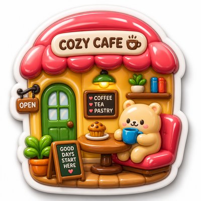 cozy cafe interior with warm lighting