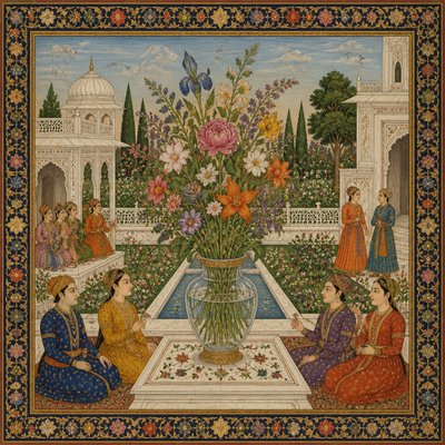 bouquet of flowers in a glass vase