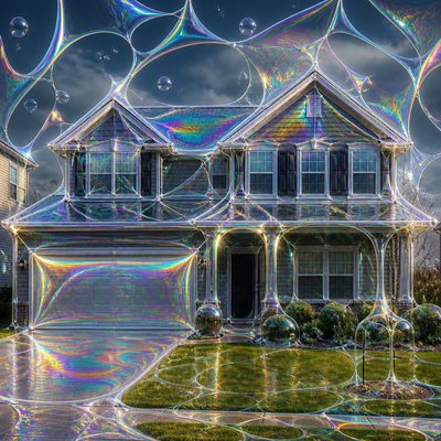 Soap Bubble Interference Architecture Style Transfer Example