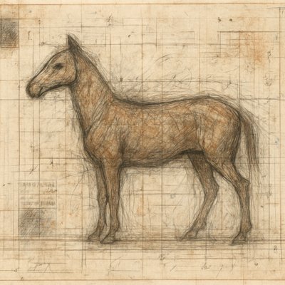 animal standing in natural pose