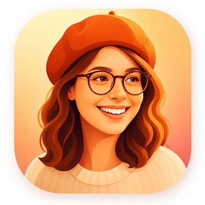 Gradient Icon Design Style Transfer Example