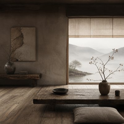 wide landscape with natural scenery — Wabi-Sabi Interior Design