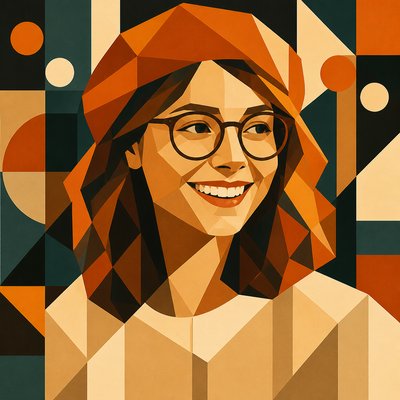 Abstract Geometric Art Style Transfer Example