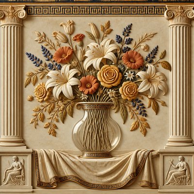 bouquet of flowers in a glass vase