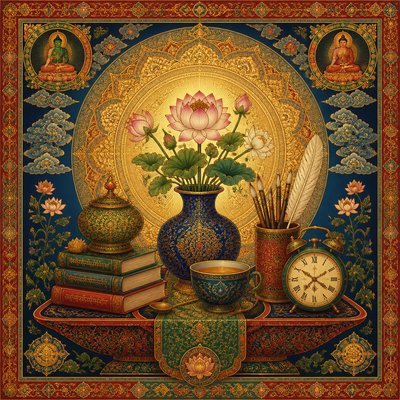 still life with everyday objects
