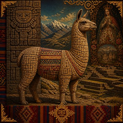 animal standing in natural pose — Bolivian Art Style
