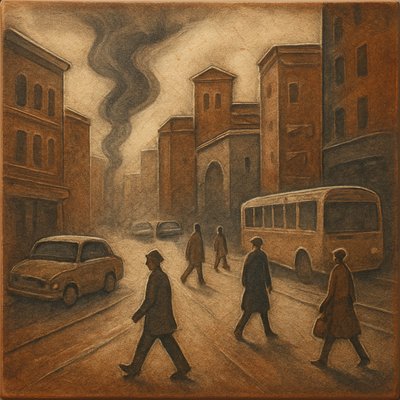 urban street with city activity