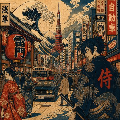 urban street with city activity