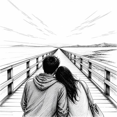 portrait of two people together