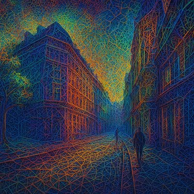 Procedural Digital Art Style Style Transfer Example