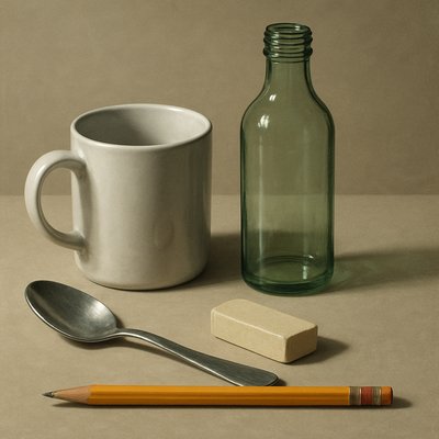 still life with everyday objects