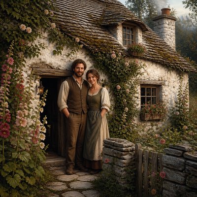 portrait of two people together — Cottage Vernacular Architecture