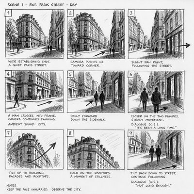 Storyboard Art Style Style Transfer Example