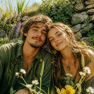 portrait of two people together