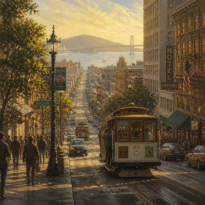 urban street with city activity