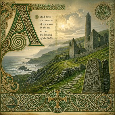 wide landscape with natural scenery — Irish Art Style
