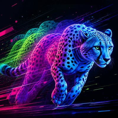 animal standing in natural pose — Motion Graphics Digital Art Style