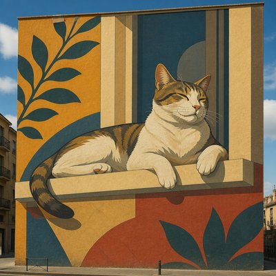 a cat lounging in a sunlit window