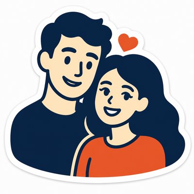 portrait of two people together