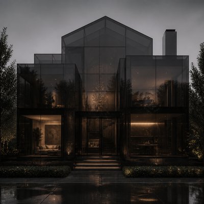 house with front view — Smoked Glass