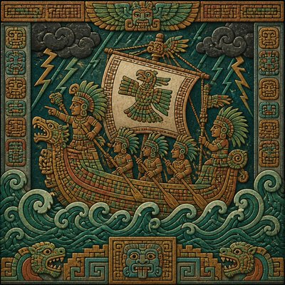 sailing ship on a stormy sea