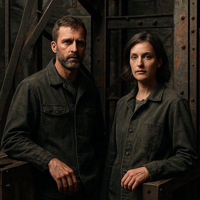 portrait of two people together