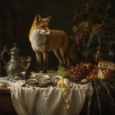 animal standing in natural pose — Banquet Still Life Art Style