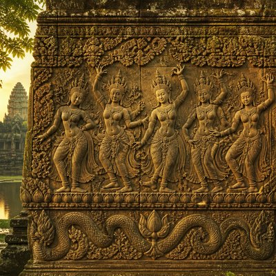 wide landscape with natural scenery — Cambodian Art Style