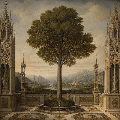 a tree in nature — Milan Art Style