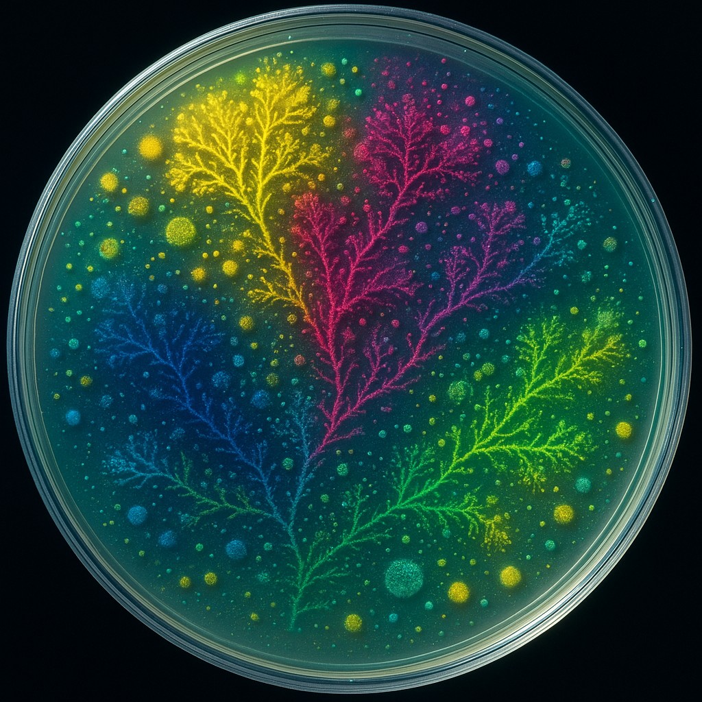 Bacteriological Agar Art Style Transfer Example