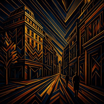 Zigzag Art Deco Style Style Transfer Example
