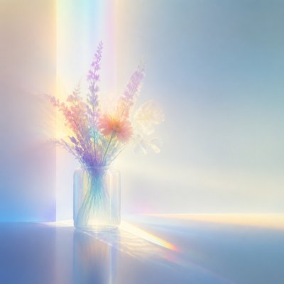 bouquet of flowers in a glass vase