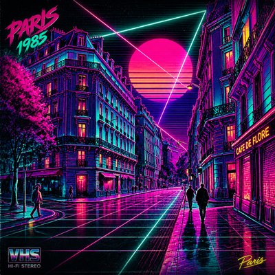 80s Retro Aesthetic Style Transfer Example