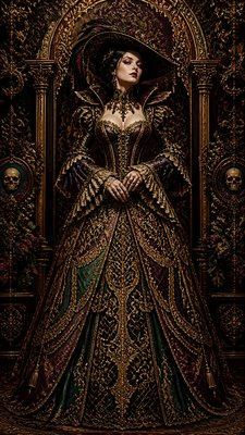 full-length portrait of an elegant figure