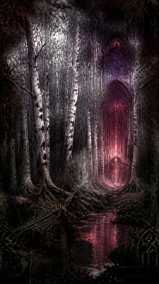 a serene birch forest in soft morning light, no people, no text
