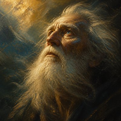 close-up portrait of an elderly person with expressive weathered features