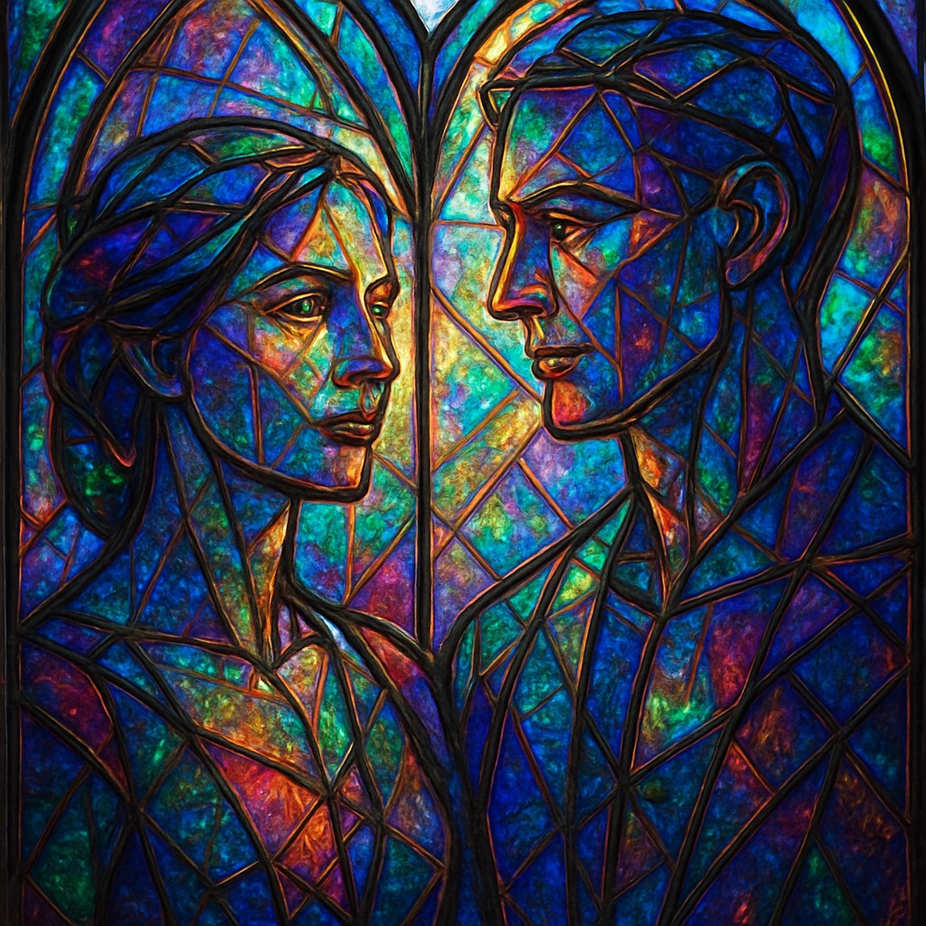 portrait of two people together