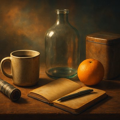 still life with everyday objects