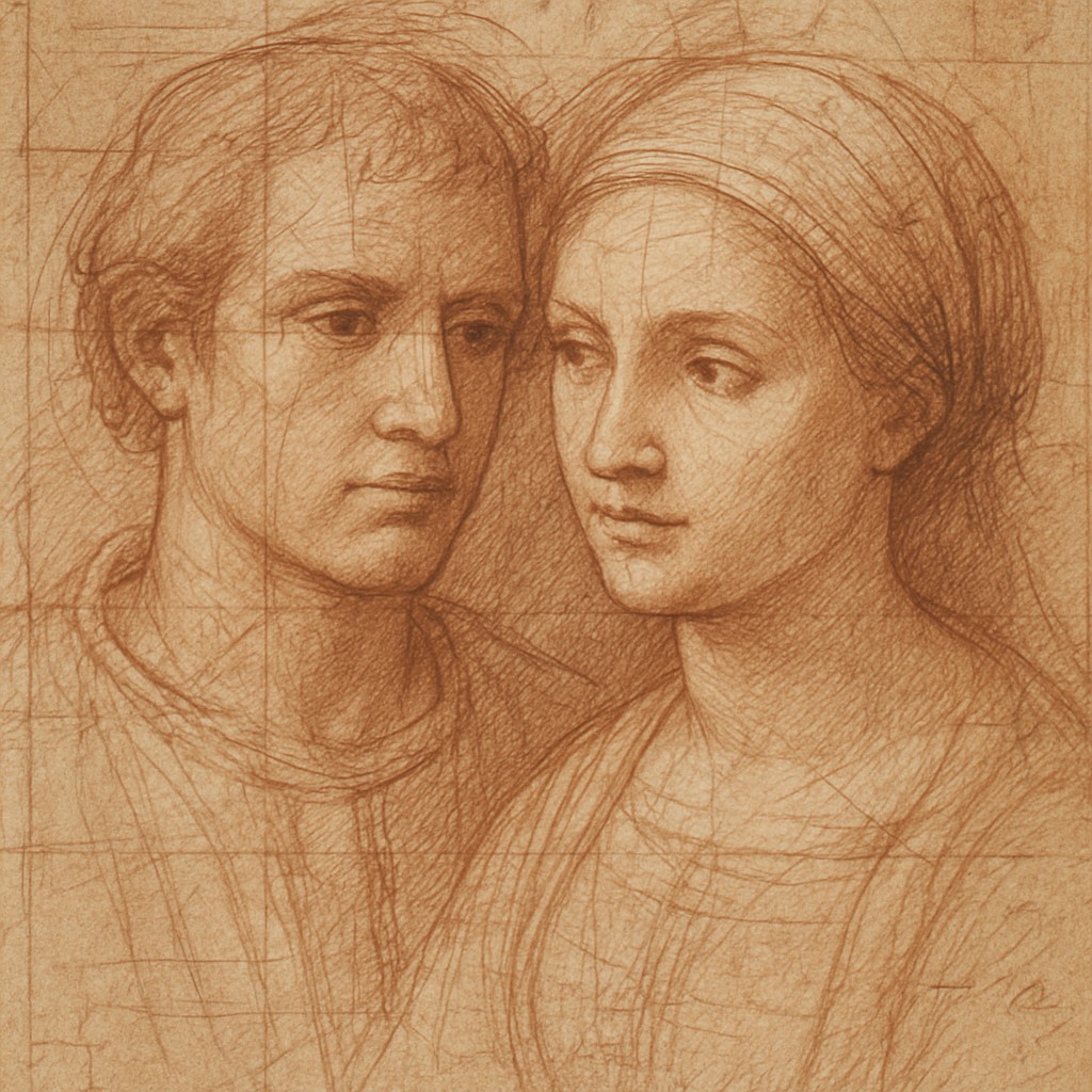 portrait of two people together