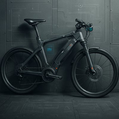 bicyle resting against a wall