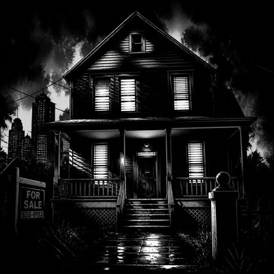 house with front view — Noir Comic Art