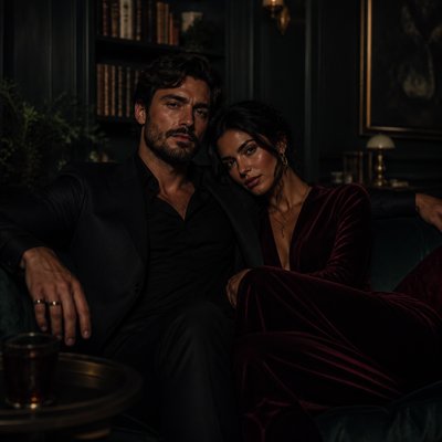 portrait of two people together — Dark Moody Interior Design