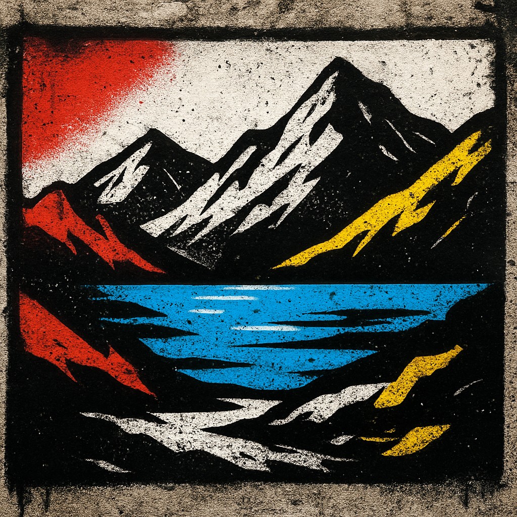 serene landscape with mountains and water