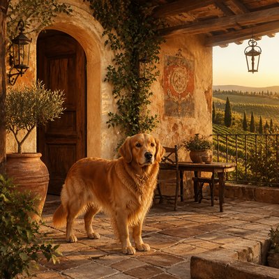 animal standing in natural pose — Tuscan Interior Design