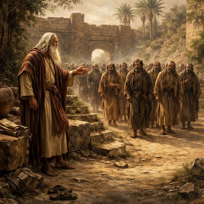 Express without words “And when they urged him till he was ashamed, he said, Send. They sent therefore fifty men; and they sought three days, but found him not. And when they came again to him, (for he tarried at Jericho,) he said unto them, Did I not say unto you, Go not?” (2 Kings 2:17-18, KJV)
