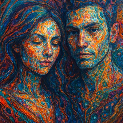 portrait of two people together