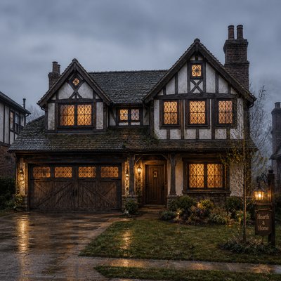 Tudor Architecture Style Style Transfer Example