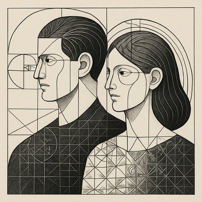 portrait of two people together
