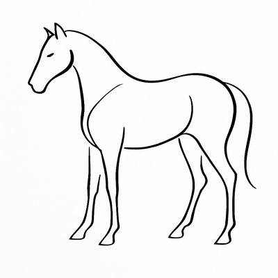 animal standing in natural pose